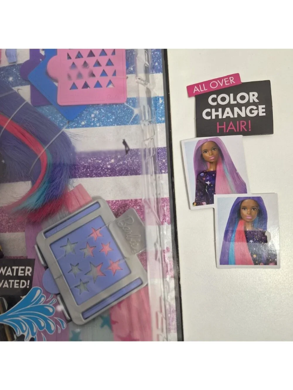 Barbie Color Change Surprise Doll Purple Hair Space Dress Damaged Box - Picture 4 of 12